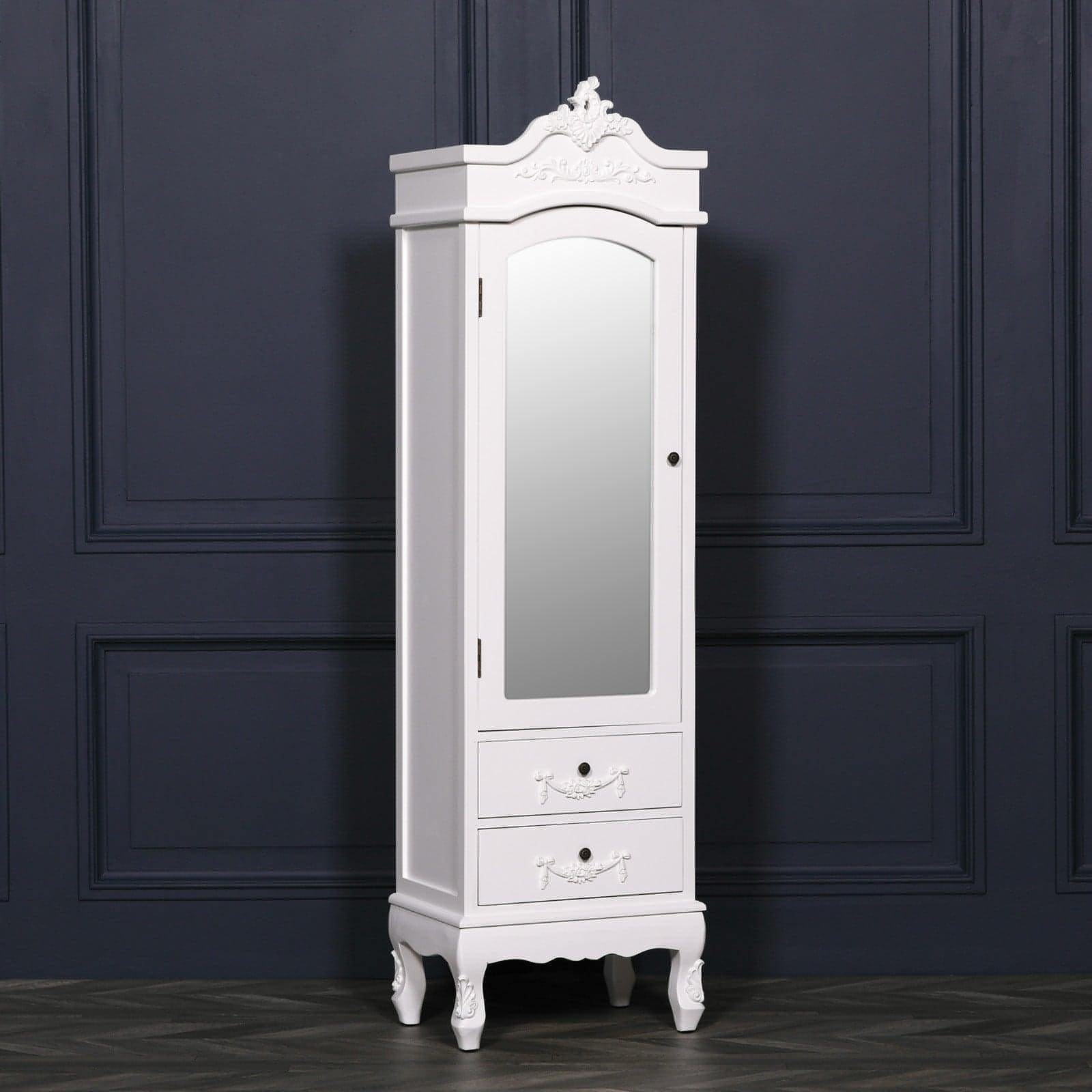 French White Armoire with Drawers - House of Altair