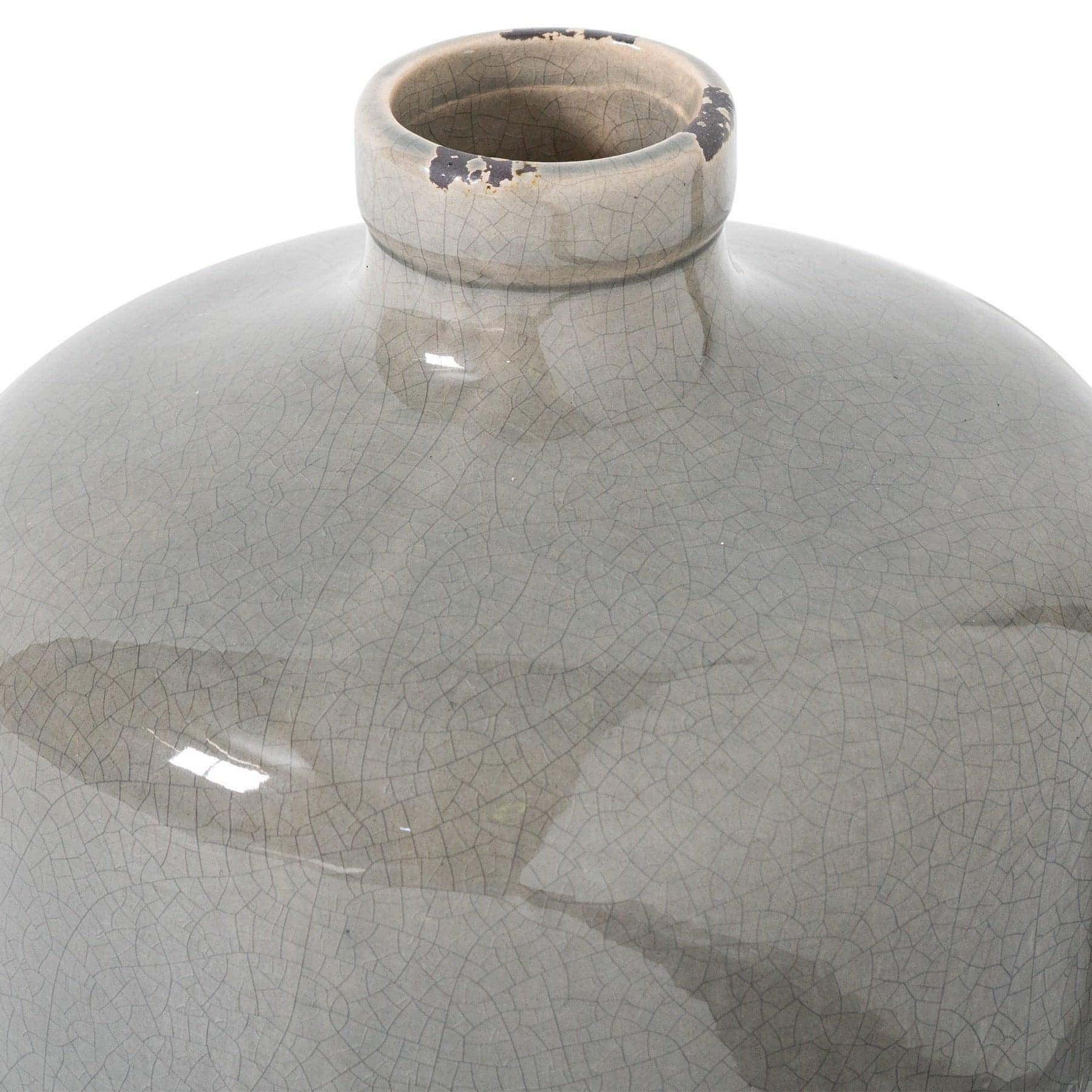 Garda Grey Glazed Eve Vase - House of Altair