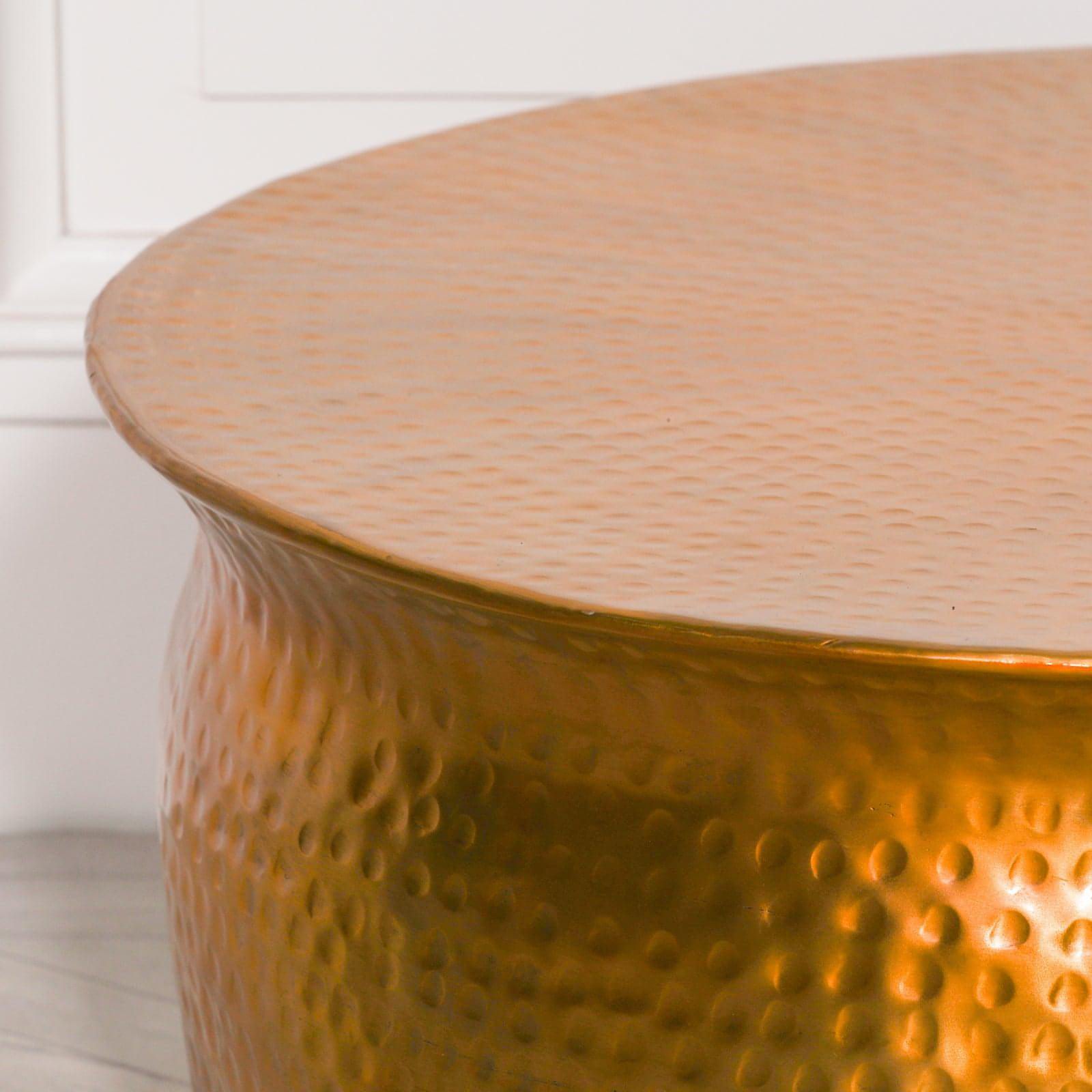 Gold / Brass Style Round Coffee Table - House of Altair