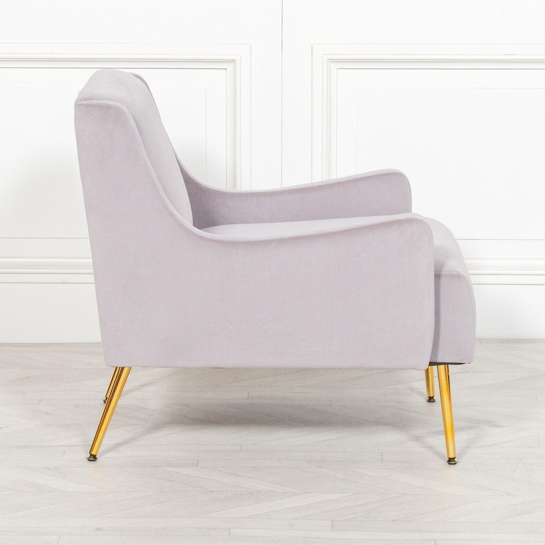 Grey Velvet Sofa Chair - House of Altair