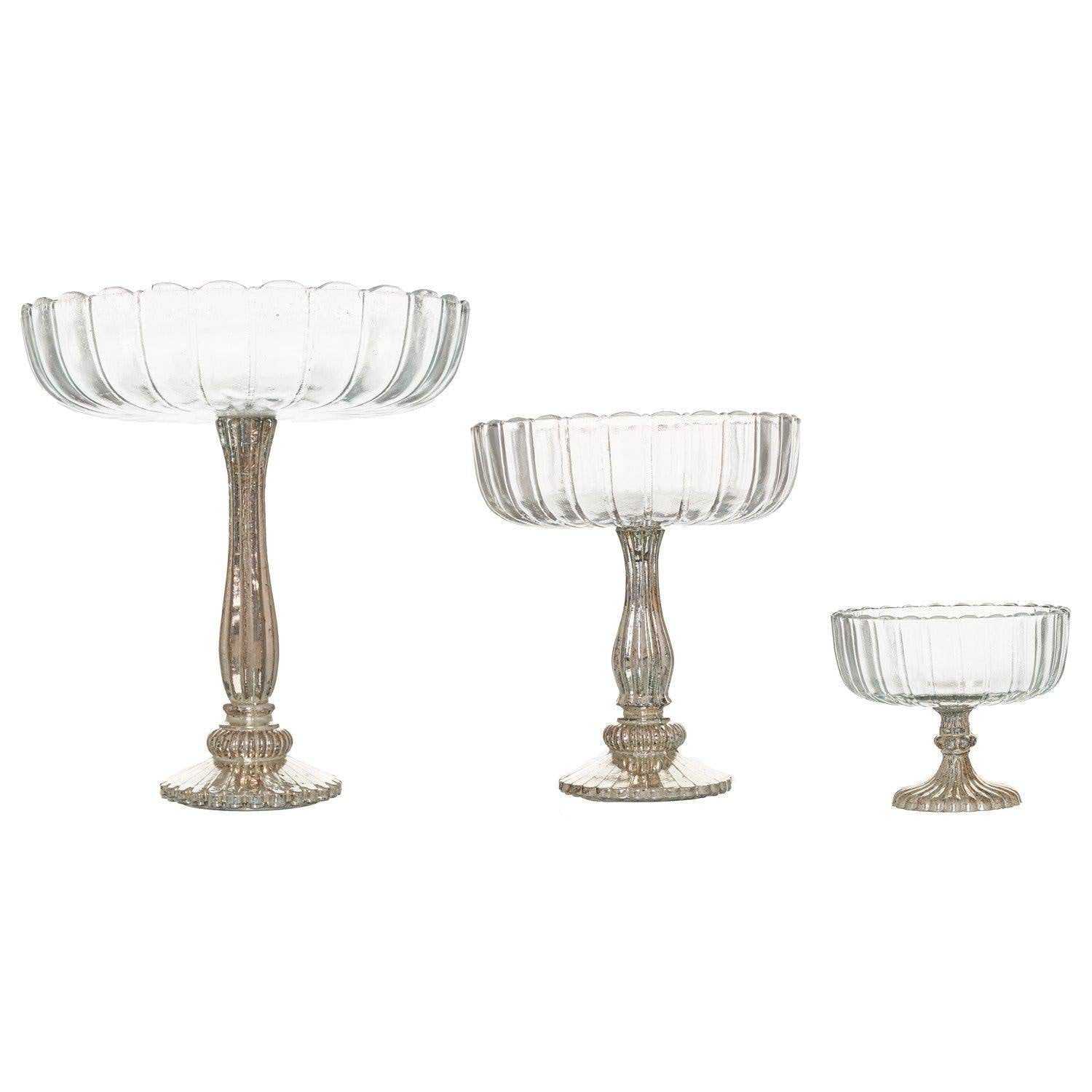 Large Fluted Glass Display Bowl House of Altair