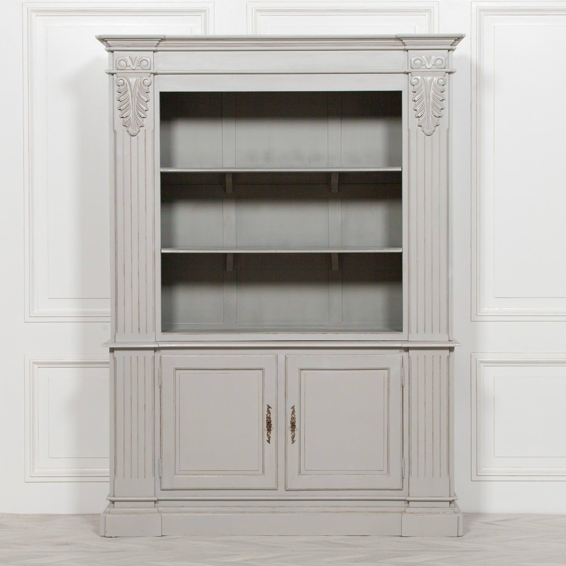 Large Grey Open Bookcase - House of Altair