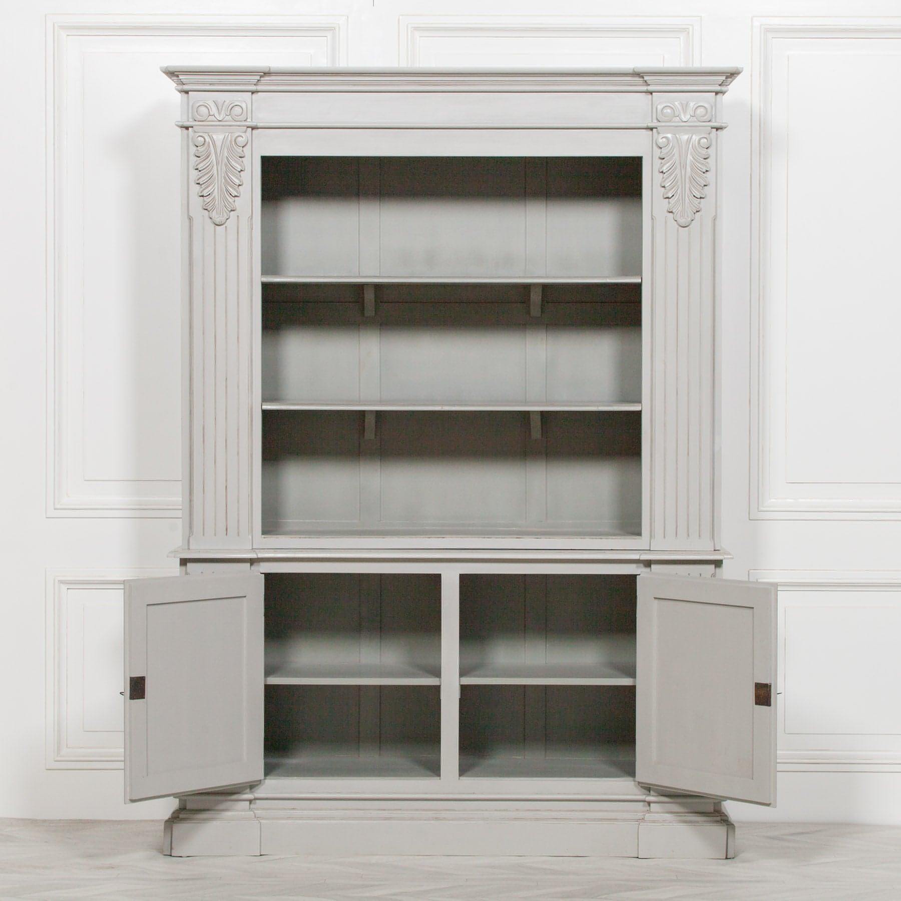 Large Grey Open Bookcase - House of Altair