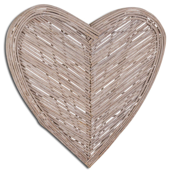 Large Heart Wicker Wall Art - House of Altair