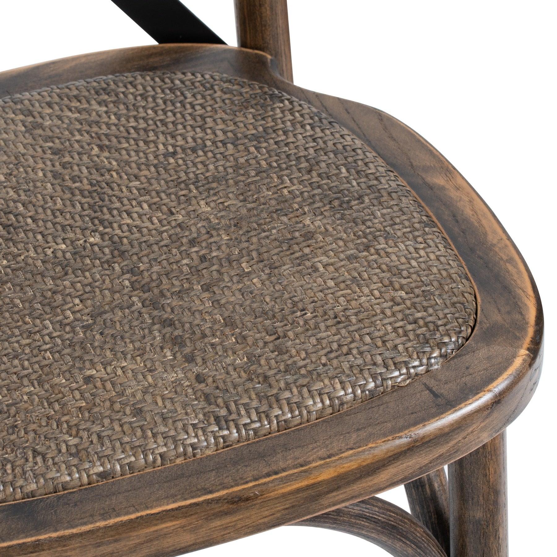 Oak Cross Back Dining Chair - House of Altair