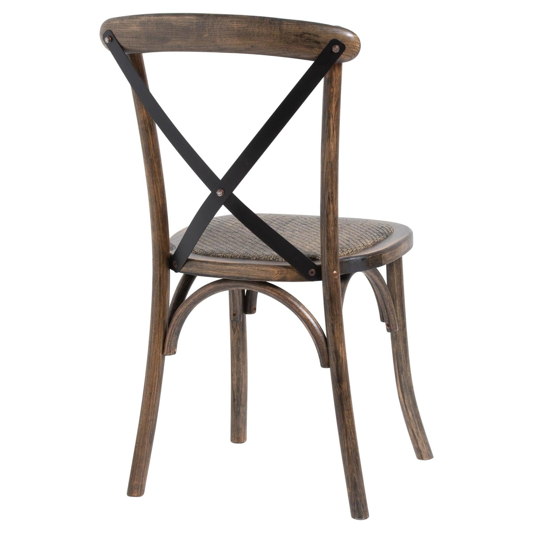 Oak Cross Back Dining Chair - House of Altair