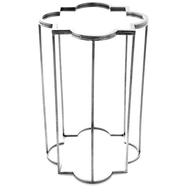 Quarter Foil Mirrored Set Of Two Side Tables - House of Altair