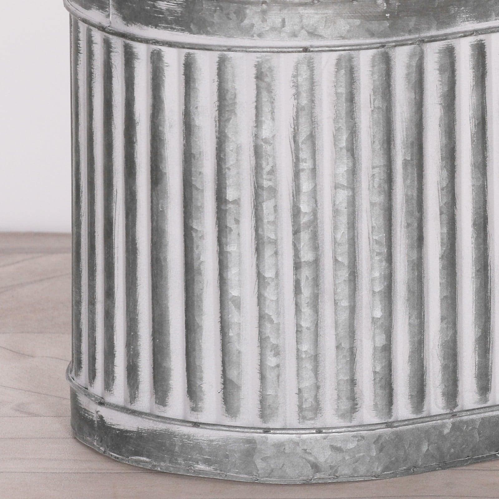 Ribbed Metal Planter - Small - House of Altair