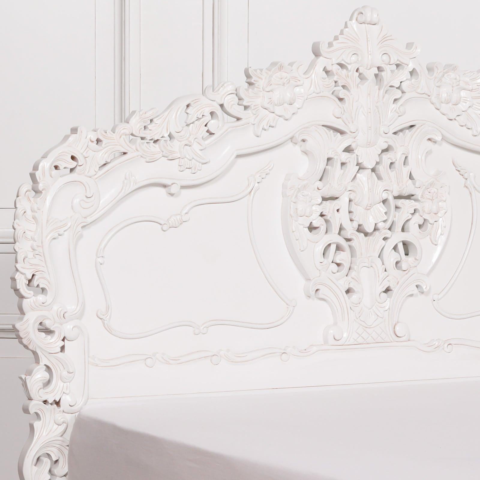 Rococo 5ft King Size Carved Bed - House of Altair