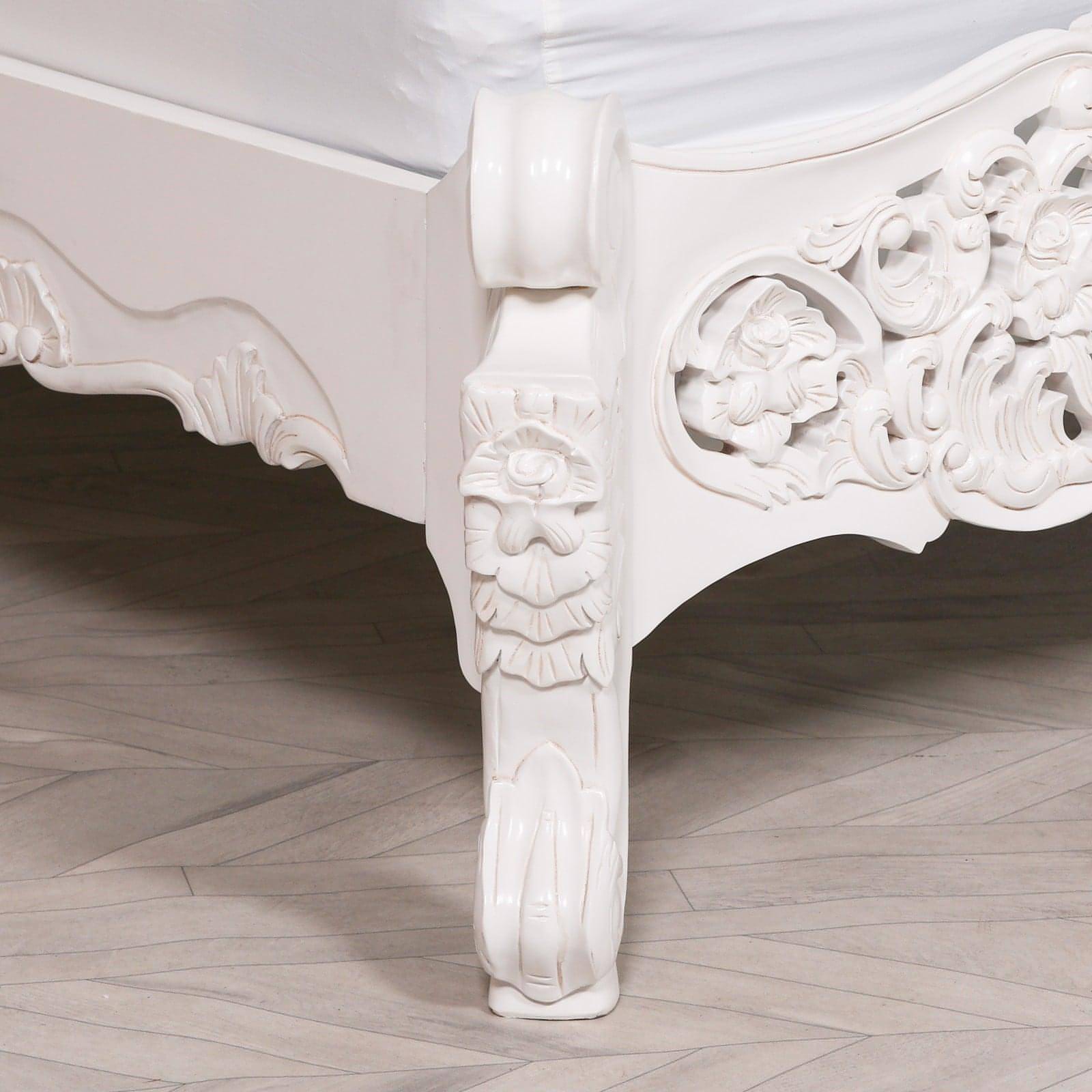 Rococo 5ft King Size Carved Bed - House of Altair