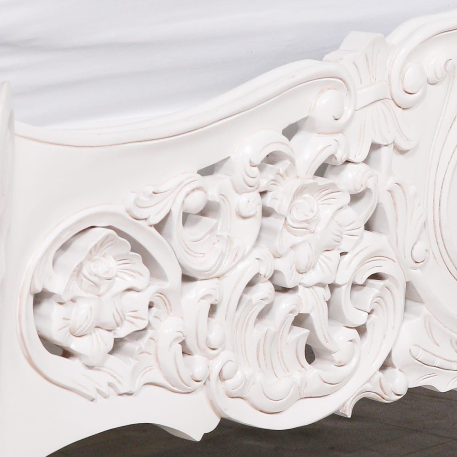 Rococo 5ft King Size Carved Bed - House of Altair