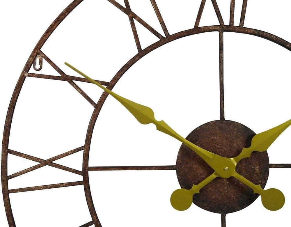 Rustic Metal 76cm Wall Clock with Gold Hands - House of Altair