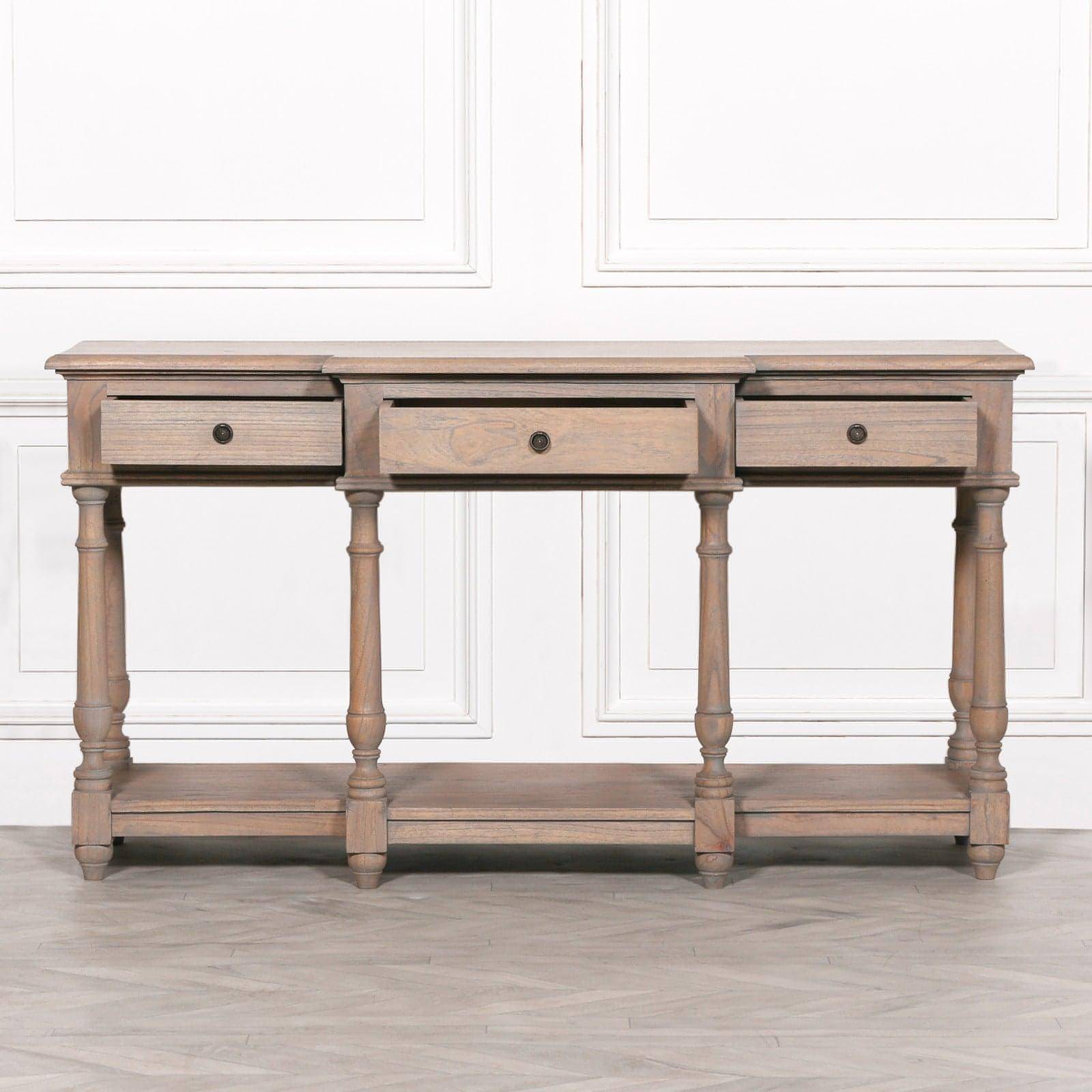 Rustic Wooden Breakfront Console - House of Altair