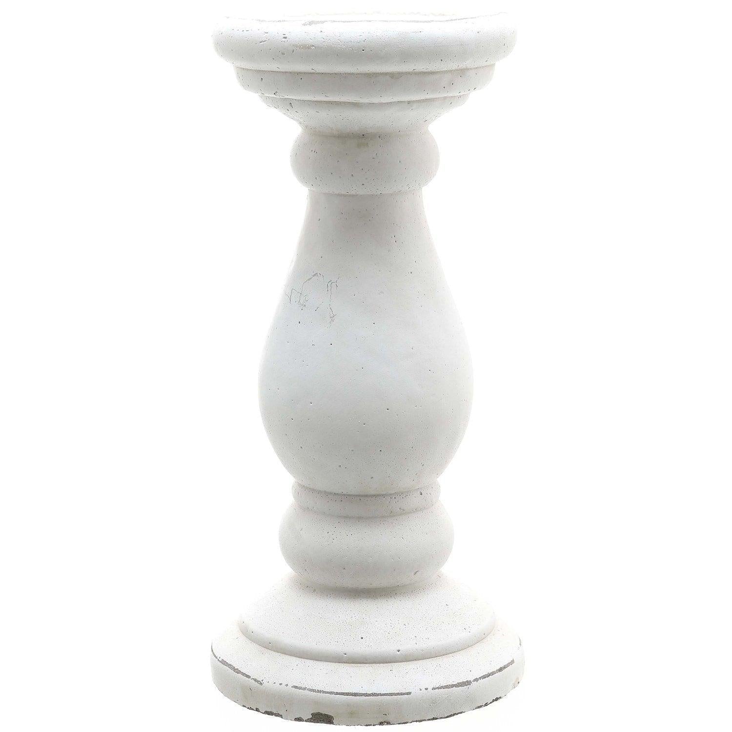 Small Matt White Ceramic Candle Holder - House of Altair