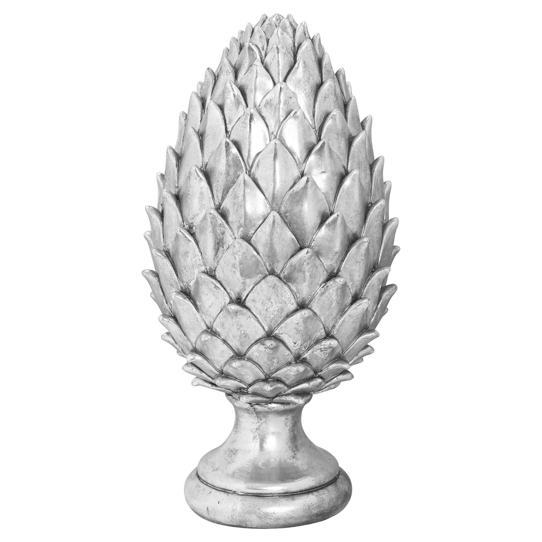 Tall Large Silver Pinecone Finial - House of Altair