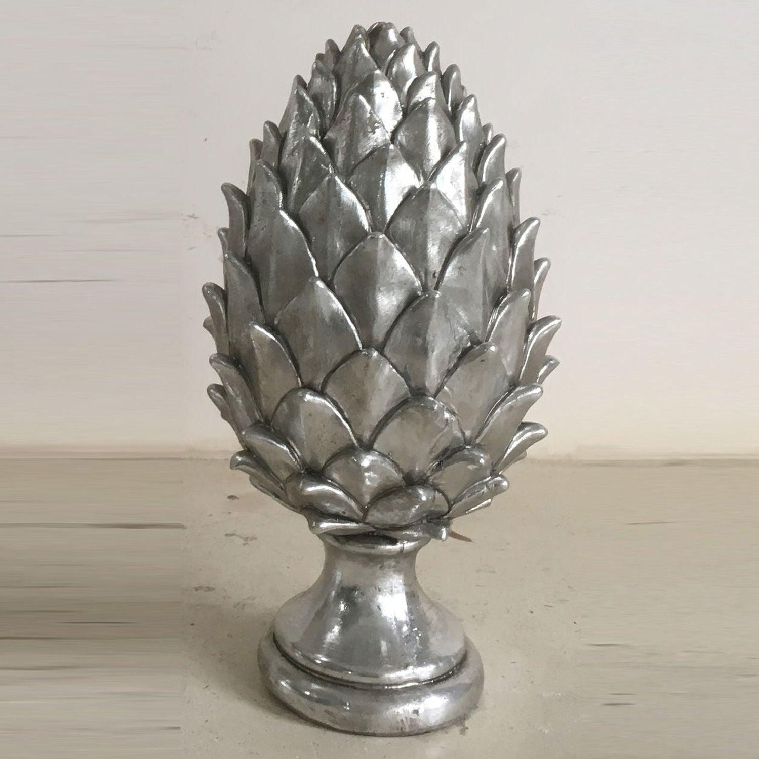 Tall Silver Pinecone Finial - House of Altair