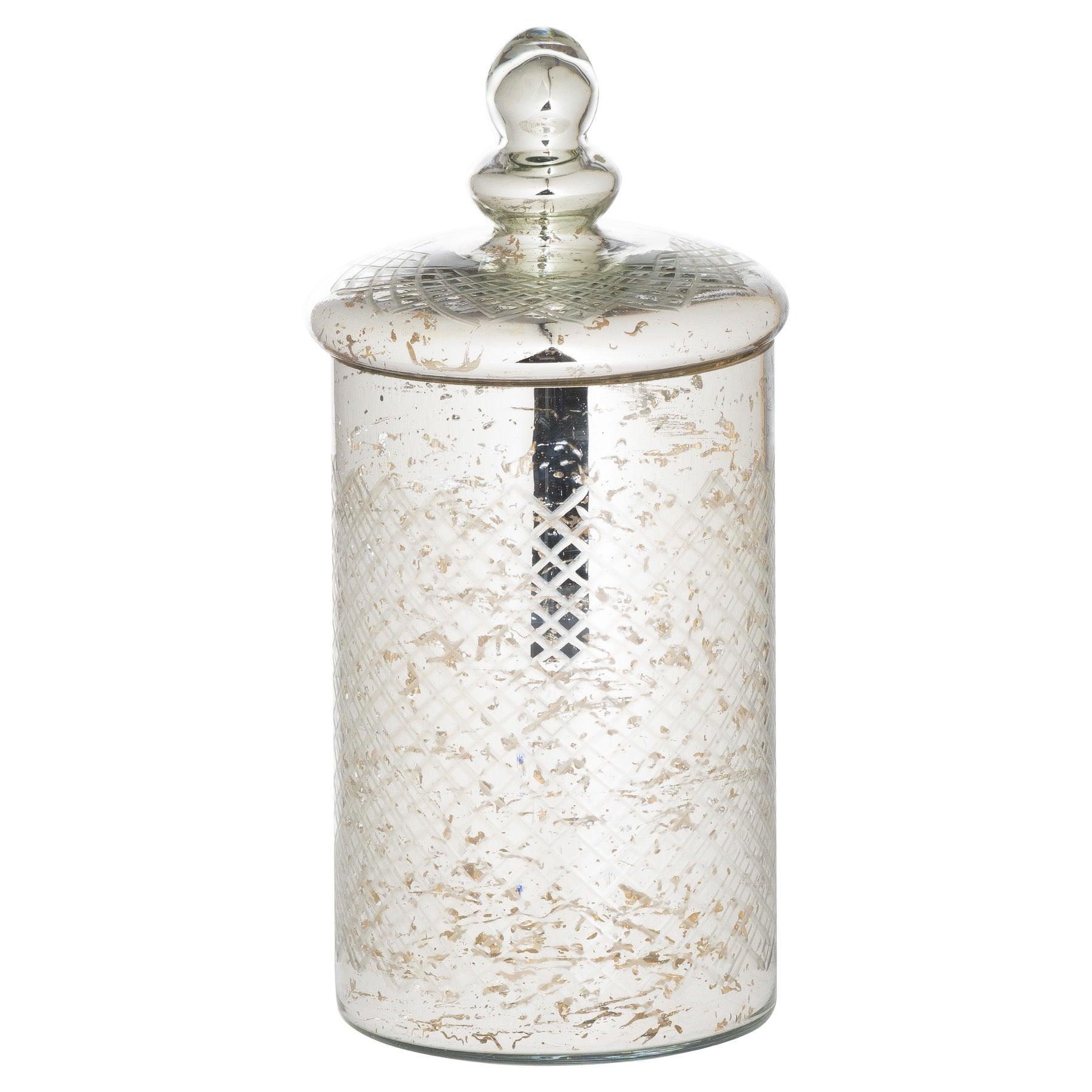 The Lustre Collection Silver Etched Large Trinket Jar – House of Altair