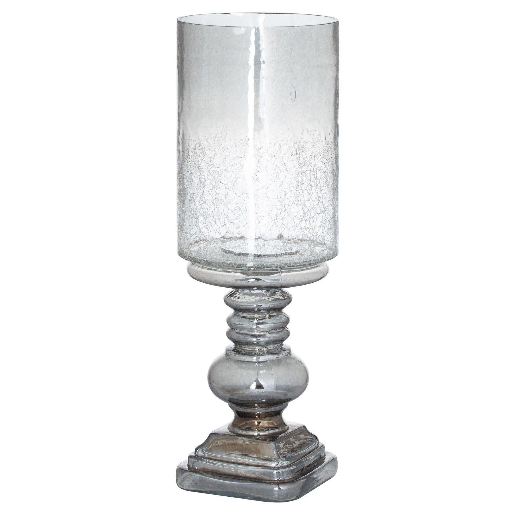 The Noel Collection Smoked Midnight Glass Candle Holder - House of Altair