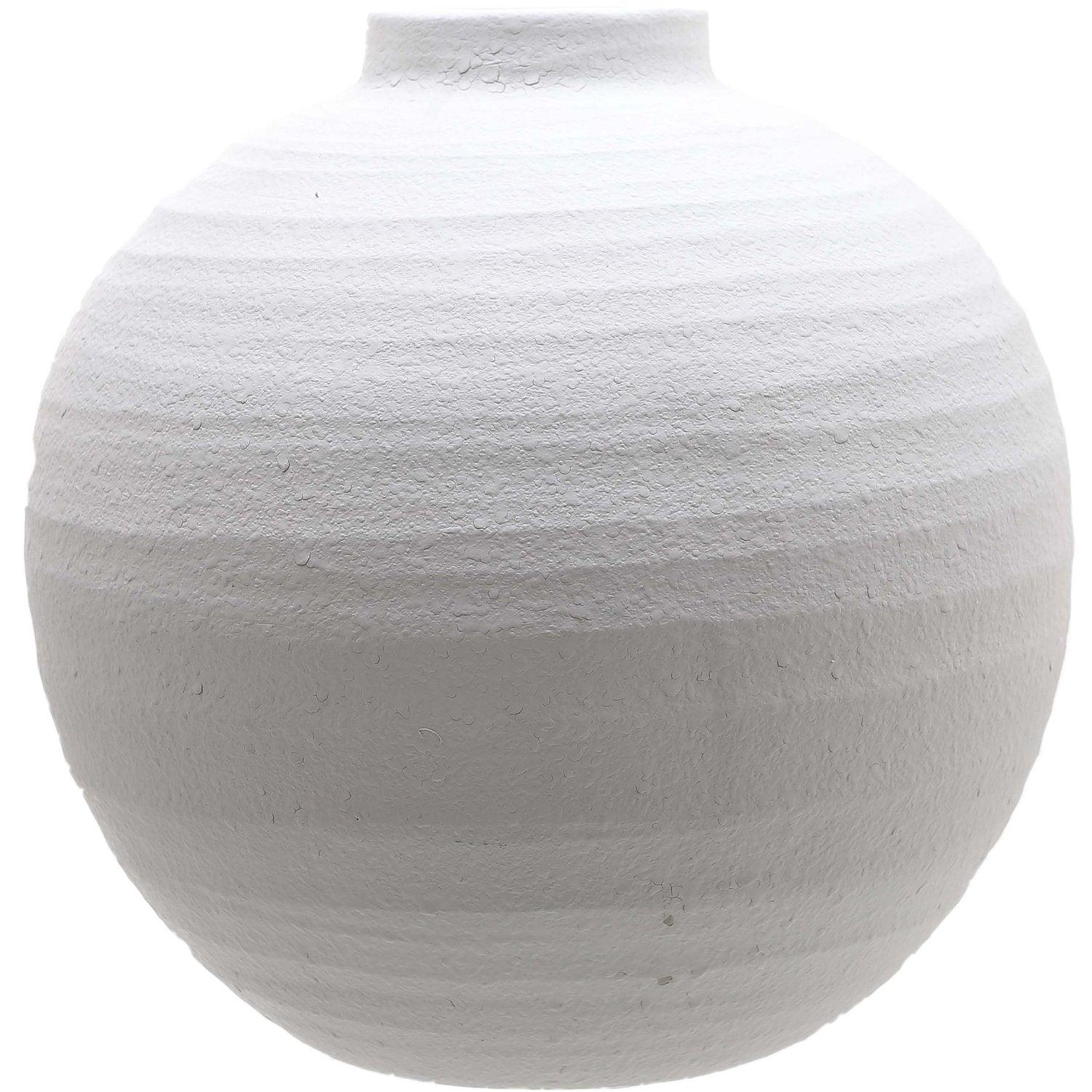 Tiber Large Matt White Ceramic Vase - House of Altair