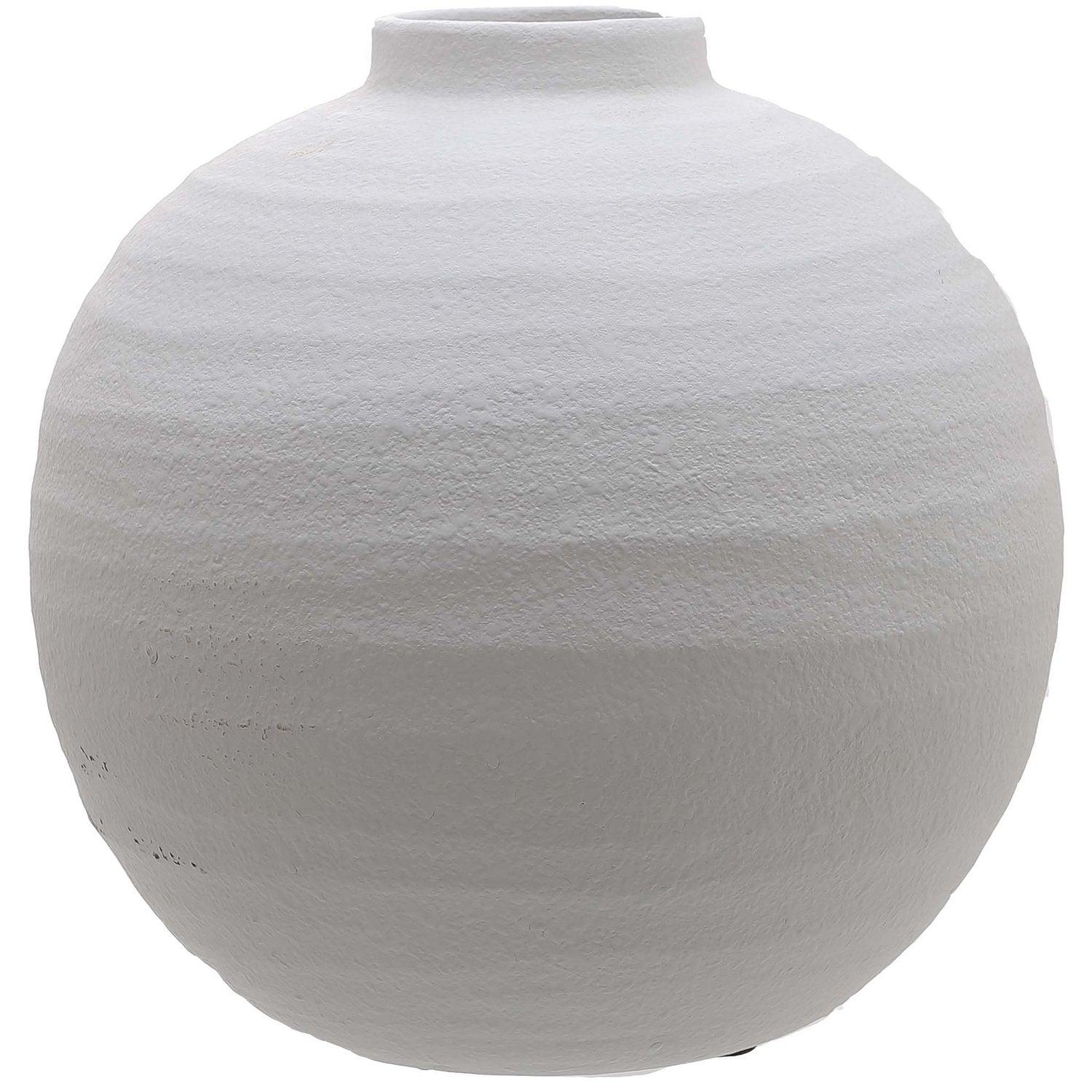 Tiber Matt White Ceramic Vase - House of Altair