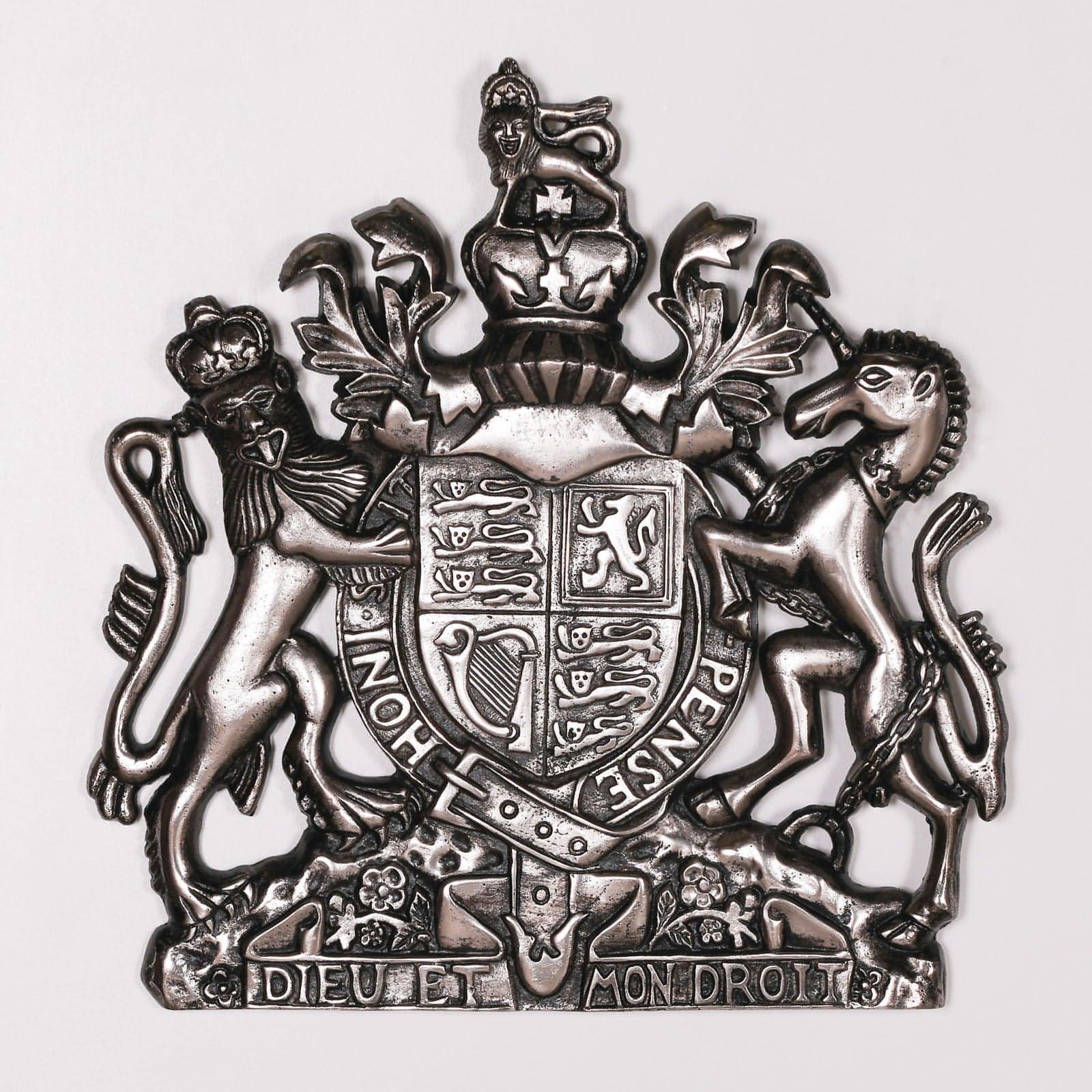 Vintage Silver Style Cast Metal Coat of Arms - House of Altair