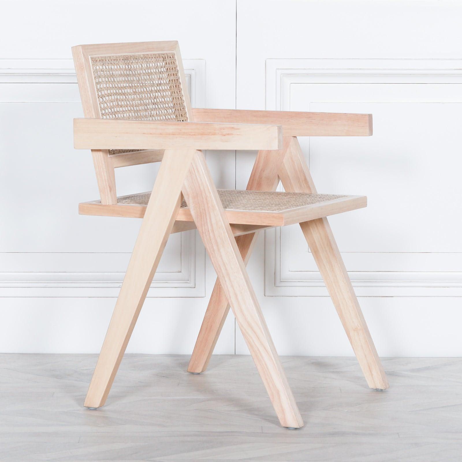 Wooden Caned Dining Chair - House of Altair