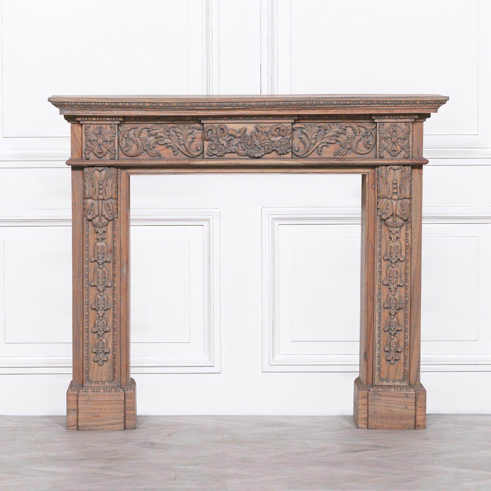 Wooden Carved Fire Surround - House of Altair